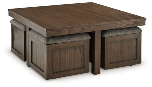 Coffee Table With 4 Stools