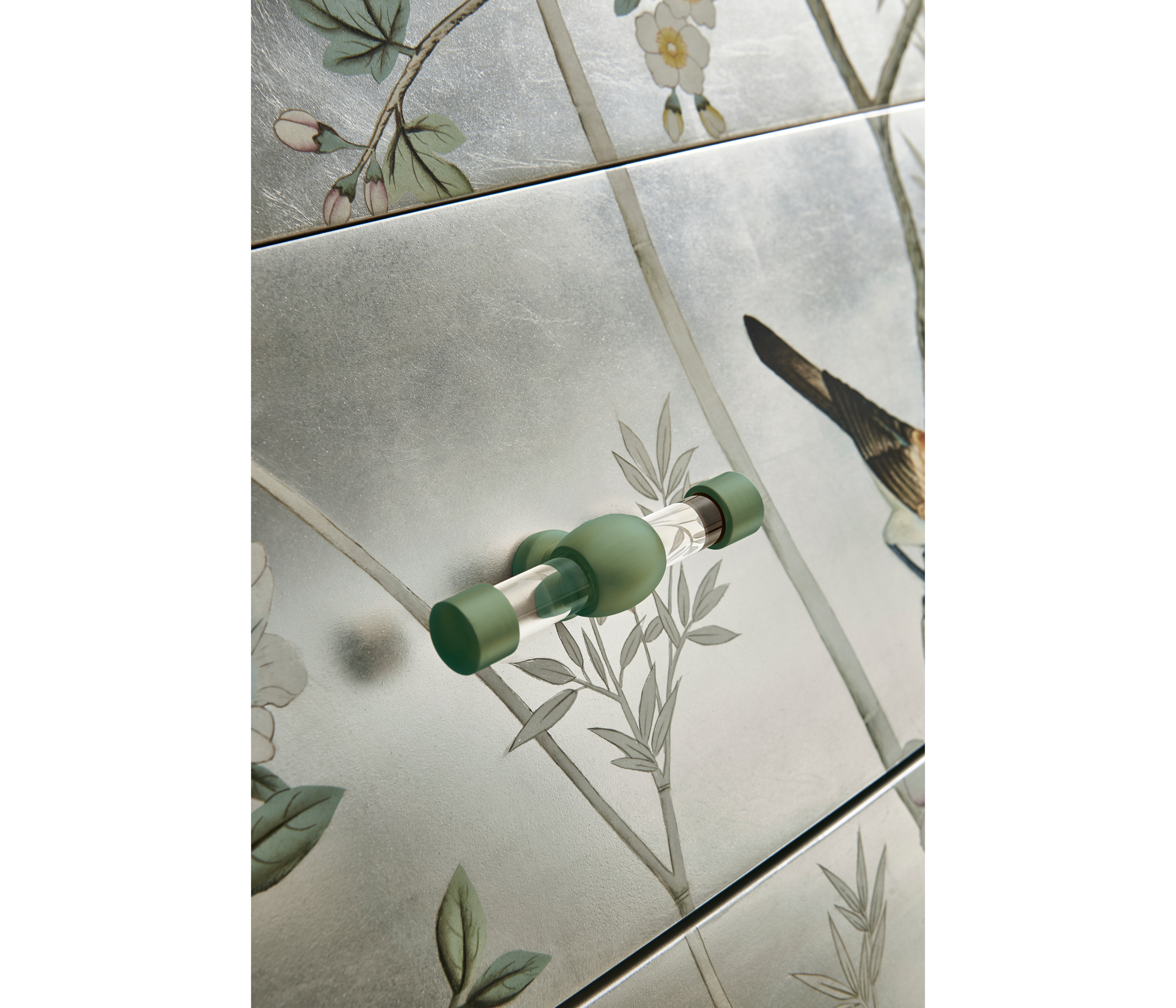 Jonathan Charles JC Modern Shimmering Moon Bow Front Chest