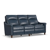 Transitional Power Reclining Sofa with Power Headrest