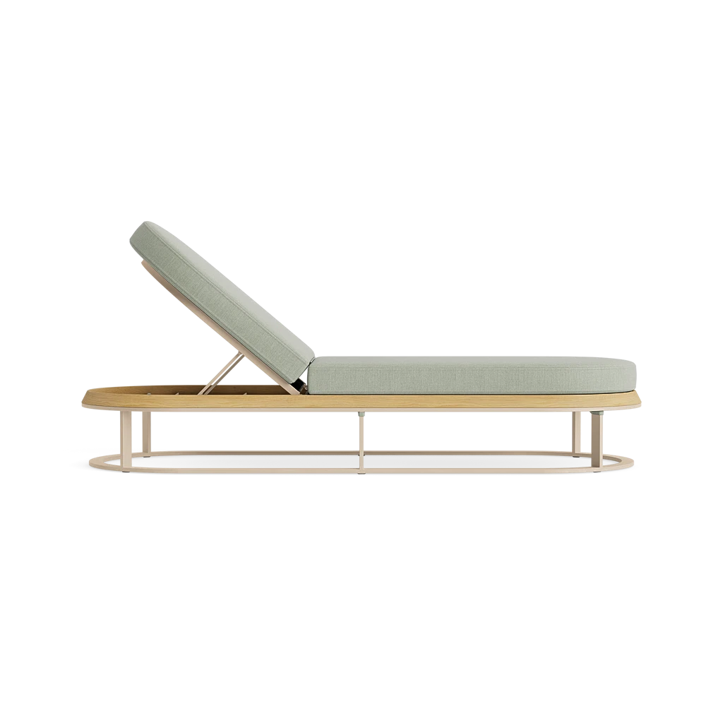 Adj. Cushioned Ovate Chaise Lounge