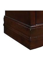 Elements International Louis Philippe Traditional 5-Drawer Bedroom Chest with Antique Metal Hardware