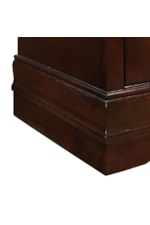 Elements International Louis Philippe Traditional 5-Drawer Bedroom Chest with Antique Metal Hardware