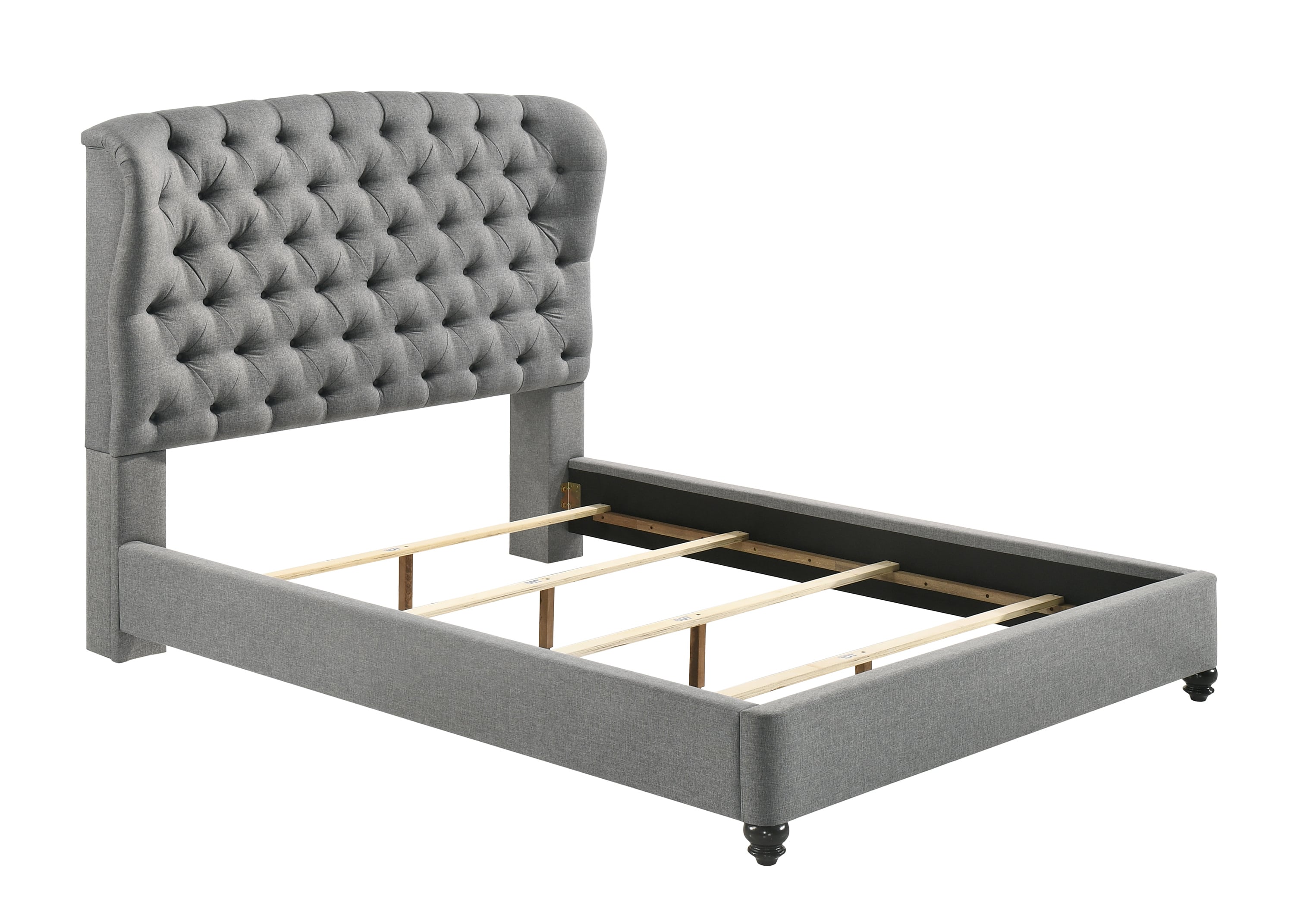 Upholstered Queen Platform Bed with Tufting
