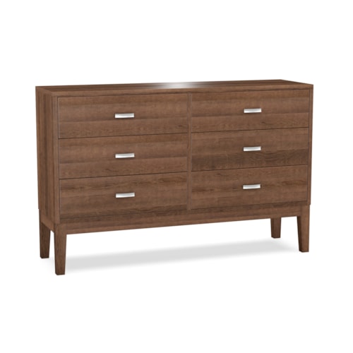 Transitional 6-Drawer Dresser with Soft-Close Drawers