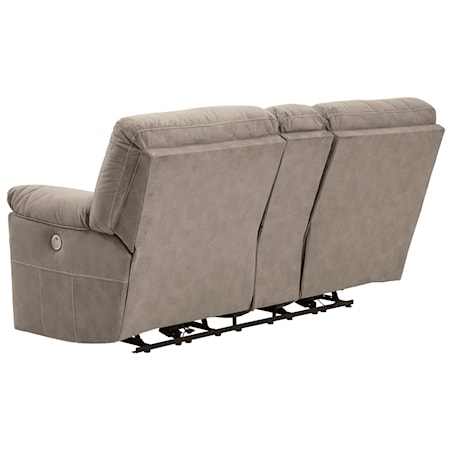 Double Reclining Power Loveseat with Console