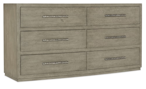Casual 6-Drawer Dresser with Felt and Cedar Lined Drawers