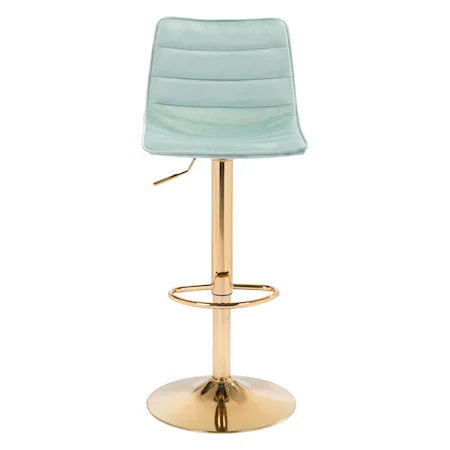 Prima Bar Chair Light Green & Gold