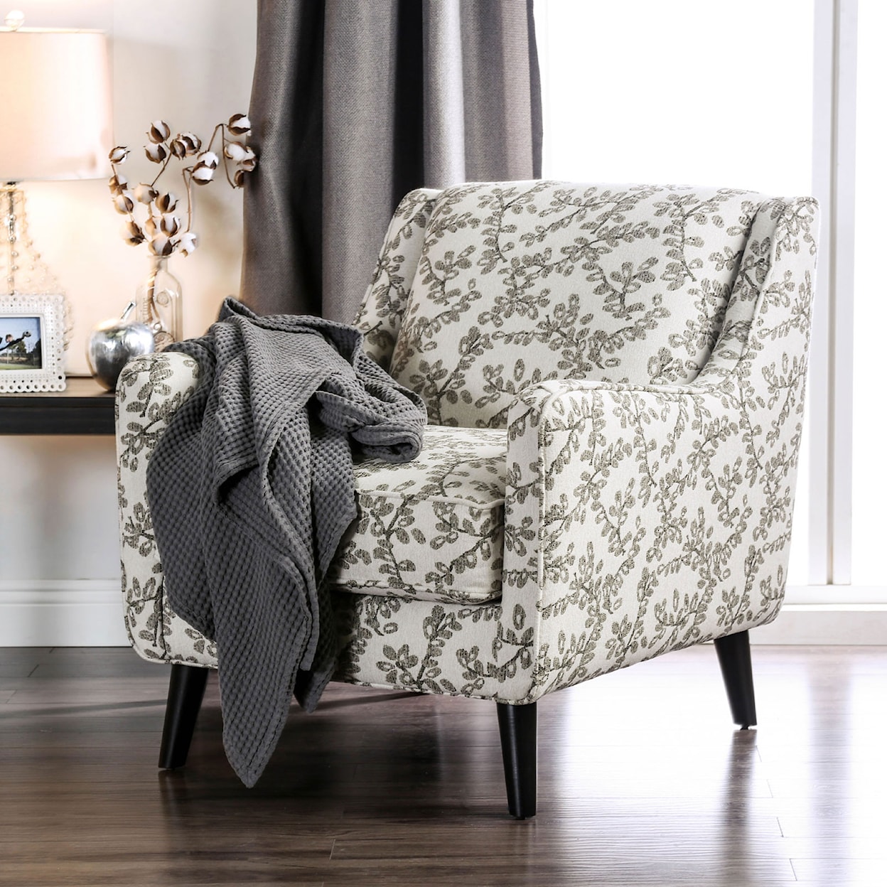 Furniture of America - FOA Dorset Floral Chair