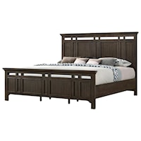 Contemporary King Panel Bed with Decorative Panels