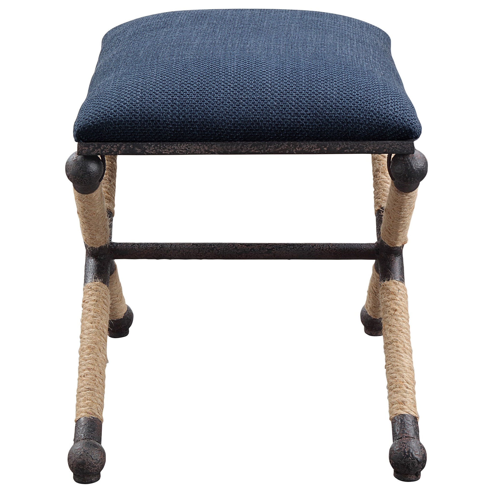 Uttermost Accent Furniture - Benches Firth Small Navy Fabric Bench