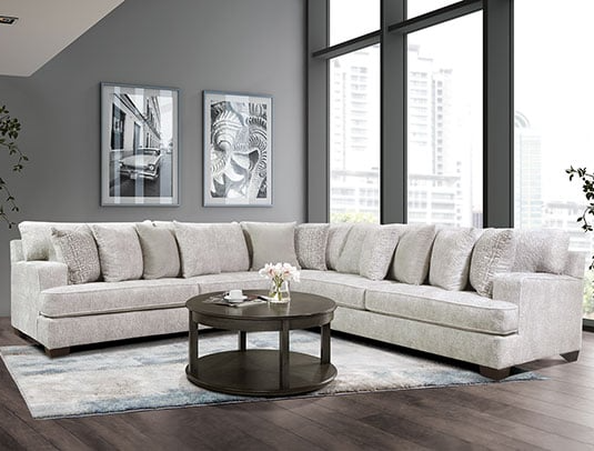 Furniture of America FOA Alberton SM5246SECT Contemporary 4Seat