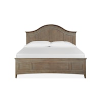 Transitional King Arched Storage Bed 