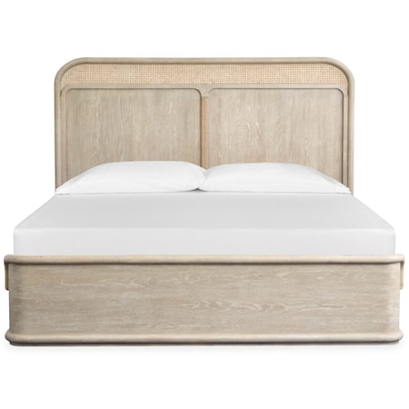 Contemporary King Panel Bed with Low-Profile Footboard