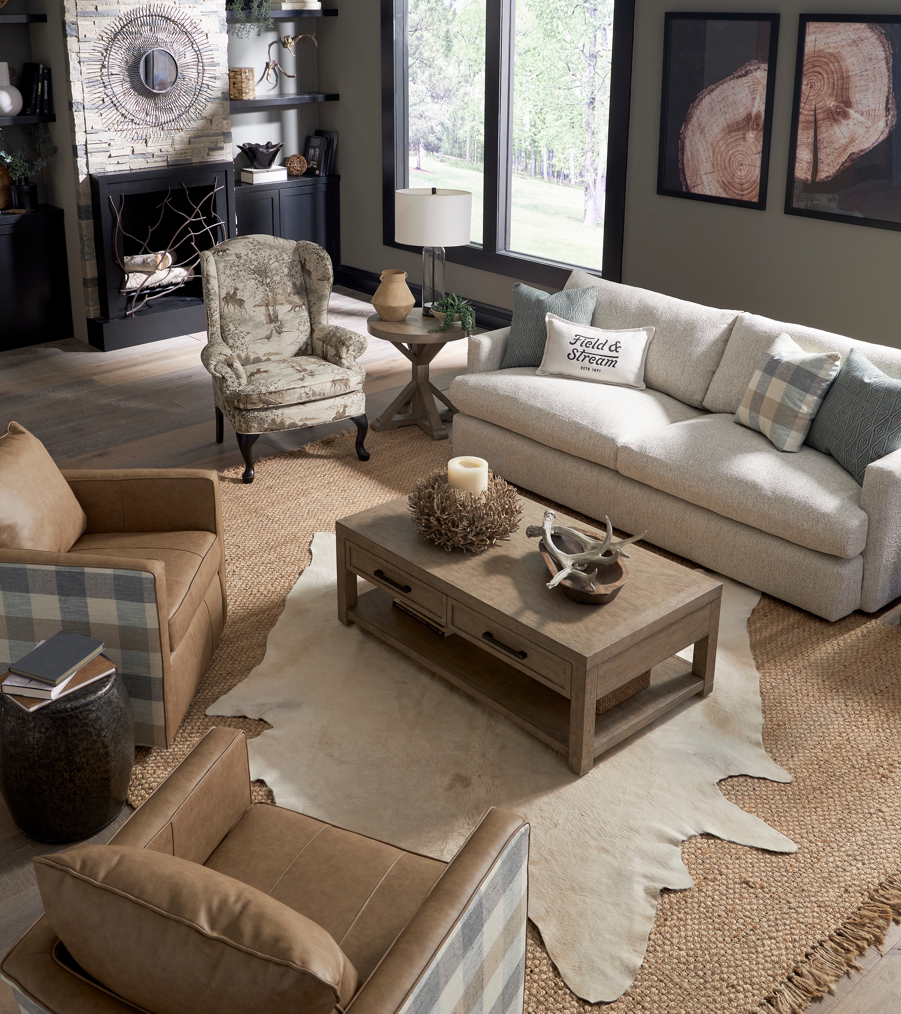 Best Home Furnishings Field & Stream Stationary Sofa