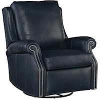 Transitional Power Recliner with Nail-Head Trim