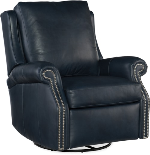 Transitional Power Recliner with Nail-Head Trim
