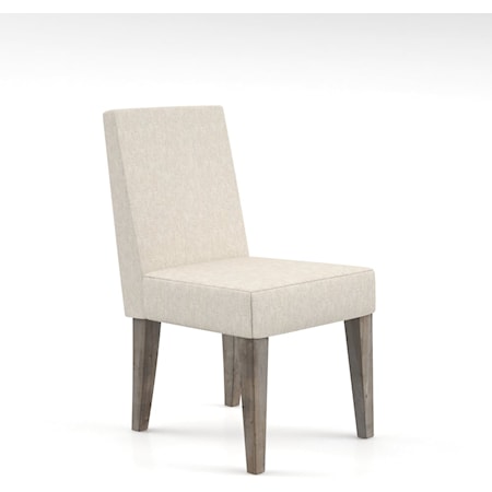 Transitional Dining Side Chair With Upholstered Seat