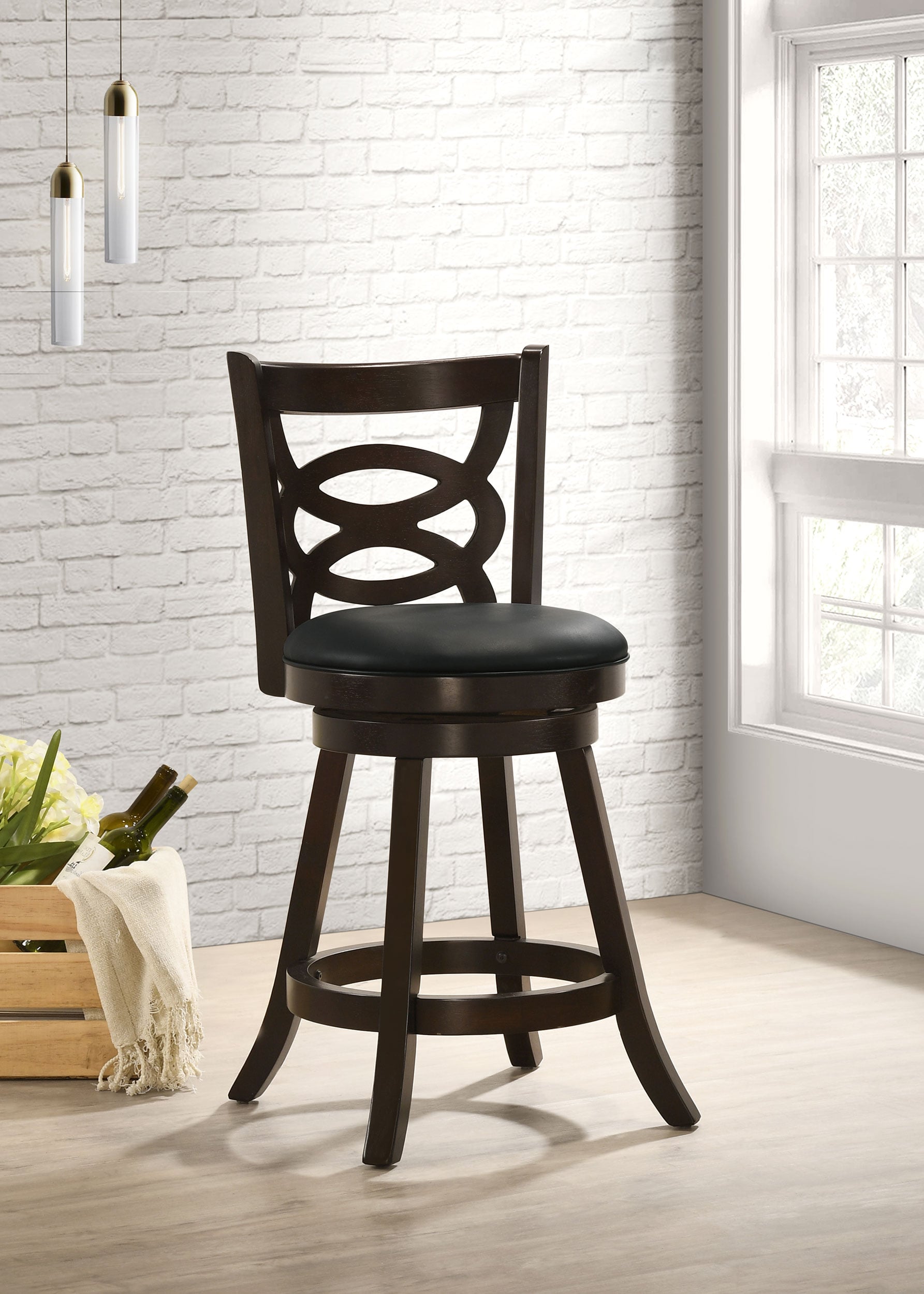 Calecita Wood Swivel Counter Stool
