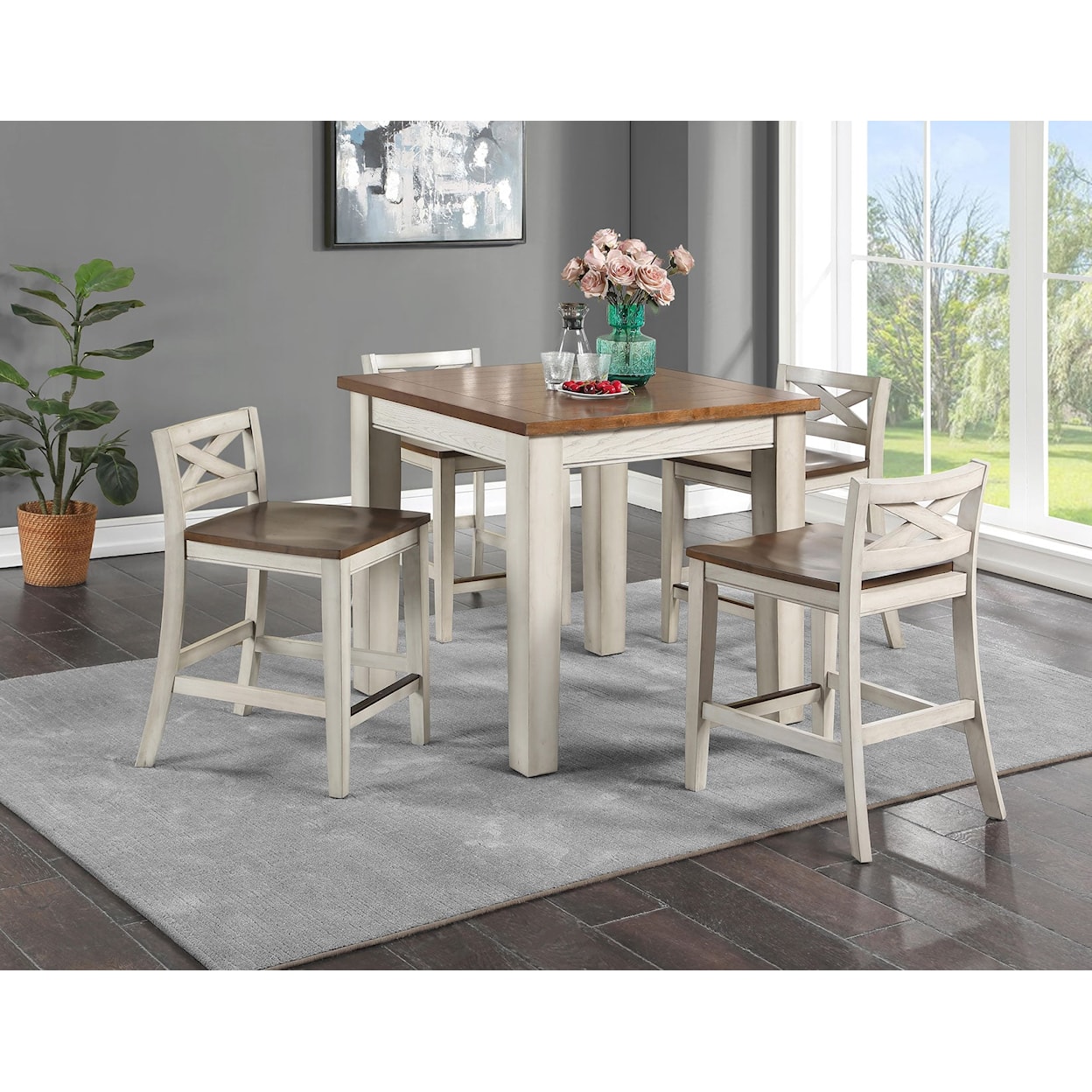 Prime Lindale 5-Piece Counter Dining Set