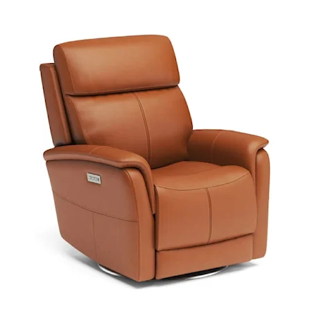 Swivel Recliner with Power Headrest & Lumbar