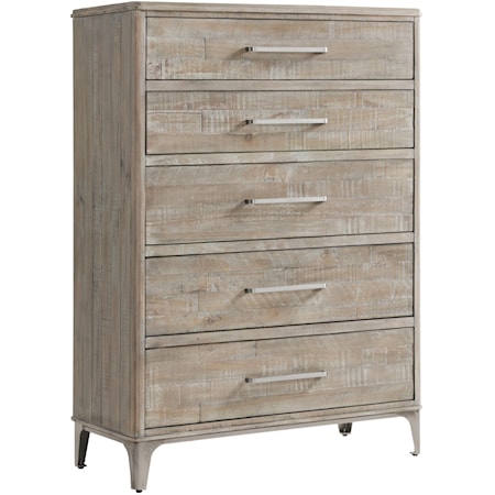 Contemporary Rustic 5-Drawer Chest