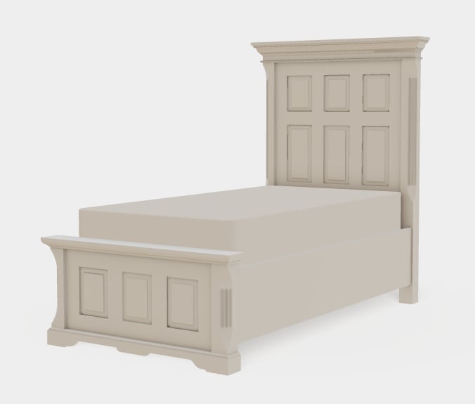 Twin XL Panel Bed Left Drawerside