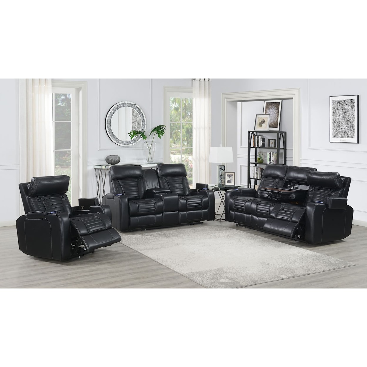 Prime Lavon Dual-Power Leatherette Recliner