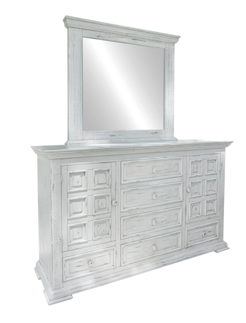 Rustic Dresser and Mirror Set
