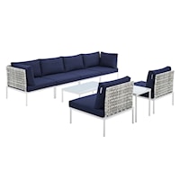 Outdoor 8-Piece Aluminum Sectional Sofa Set