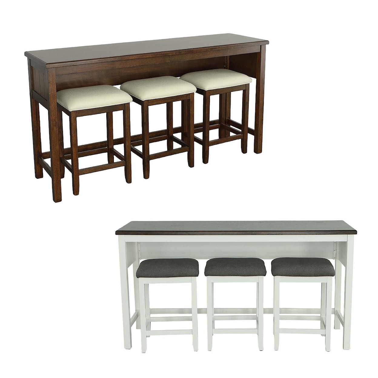 Progressive Furniture Study Hall Counter Table with Seats