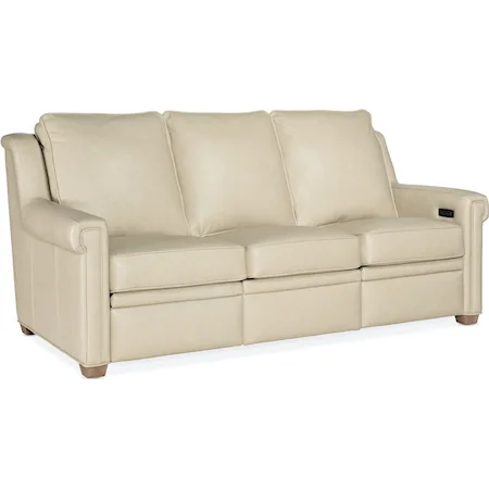 Transitional Double Reclining Power Sofa