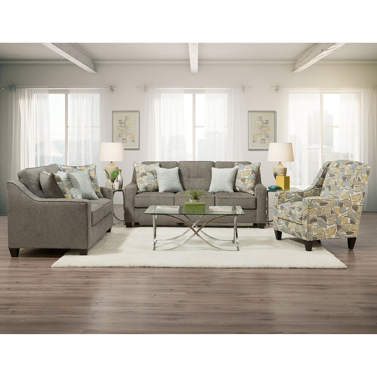 Peak Living 3450 Sofa with Track Arms