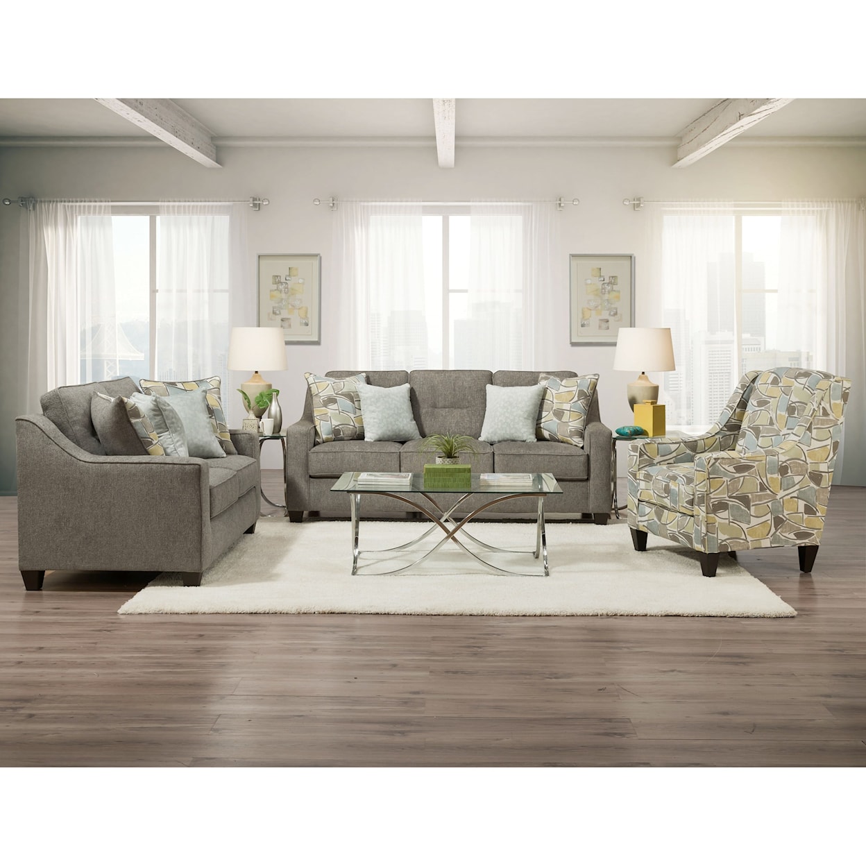 Peak Living 3450 Loveseat with Track Arms