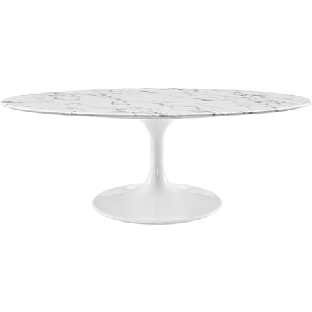 48" Oval-Shaped Coffee Table