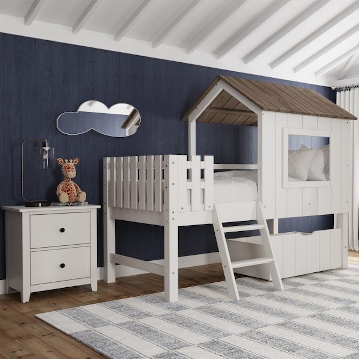 Westwood Design Lodge Series Complete Bed w/ Ladder and Fencing