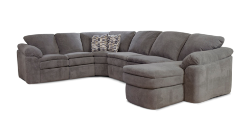 Casual 5-Piece Reclining Sectional Sofa with Chaise