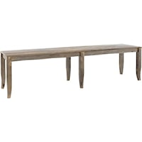 Farmhouse Dining Bench with Distressed Wood Finish