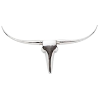 Longhorn Wall Decor Large Silver