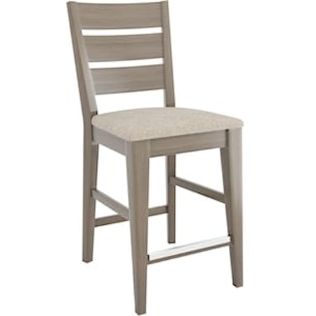 Upholstered fixed stool