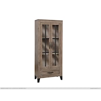 Transitional Cabinet with Glass Doors