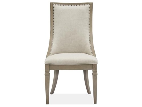 Upholstered Dining Arm Chair with Nailhead Trim