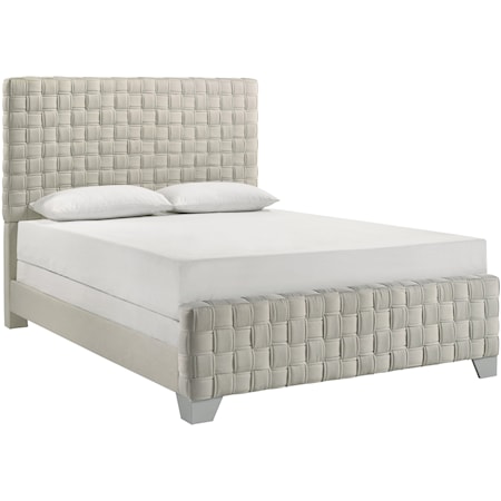 Contemporary Upholstered Bed - King