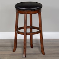 30"H Swivel Stool, Cushion Seat