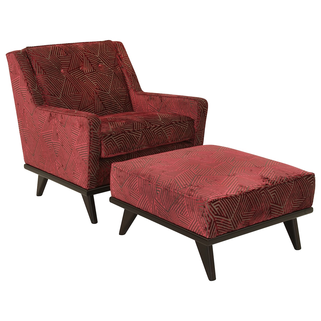 Norwalk Ana Upholstered Chair and Ottoman