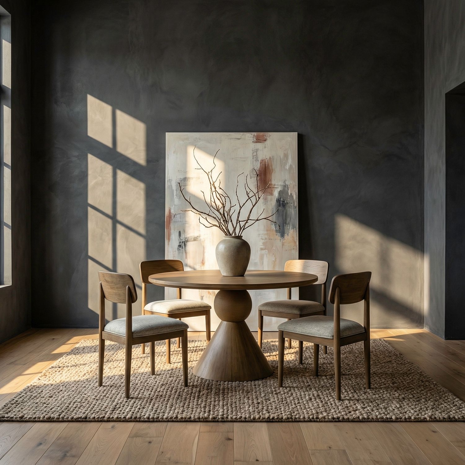 5-pc. 48" Round Pedestal Dining Set