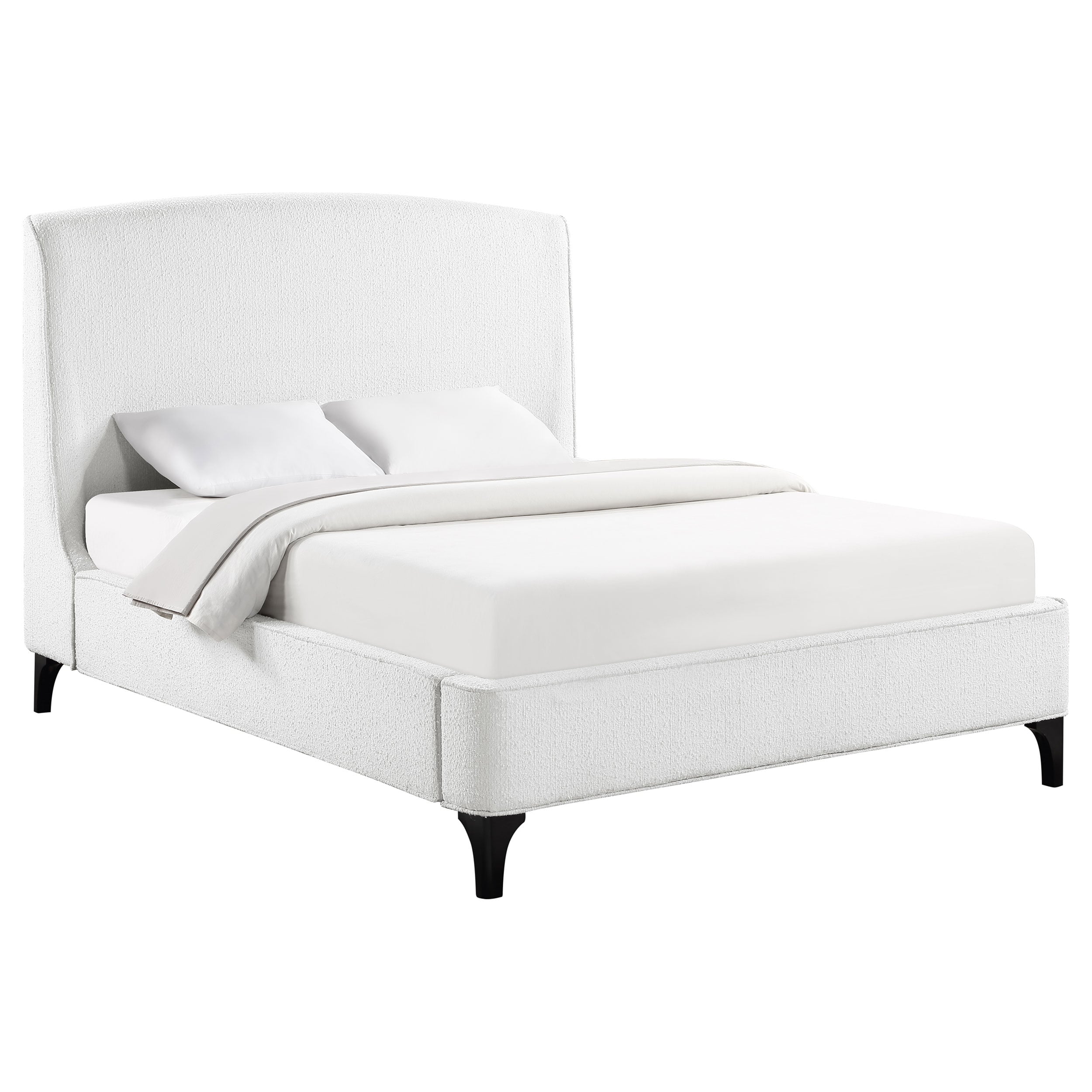 Mosby Queen Wingback Bed Snow