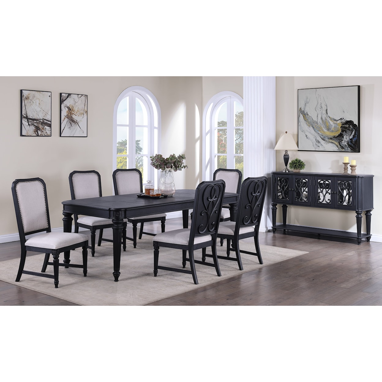 Crown Mark KINGSBURY 8-Piece Dining Set