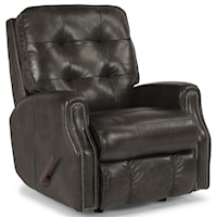 Button Tufted Rocker Recliner with Nailheads