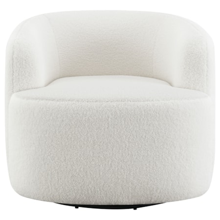 Hudson Faux Sheepskin Swivel Chair