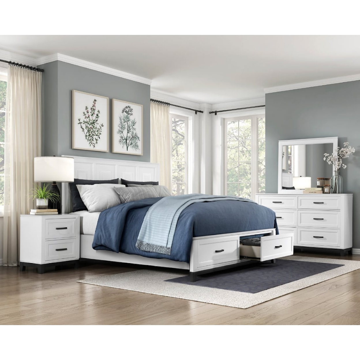 Homelegance Furniture Garretson Queen Platform Bed